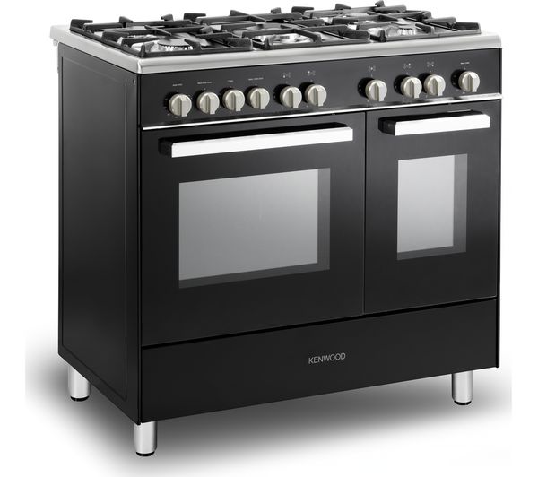 KENWOOD CK407G 90 cm Gas Range Cooker - Black & Chrome