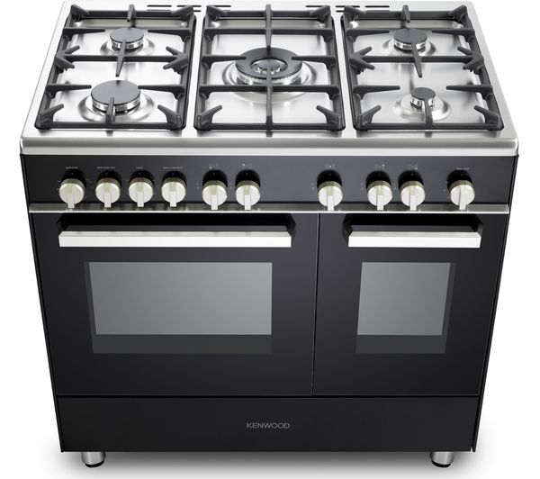 KENWOOD CK407G 90 cm Gas Range Cooker - Black & Chrome