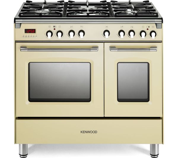KENWOOD CK435CR 90 cm Dual Fuel Range Cooker - Cream & Stainless Steel
