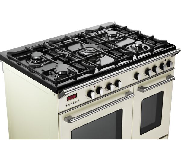 KENWOOD CK435CR 90 cm Dual Fuel Range Cooker - Cream & Stainless Steel
