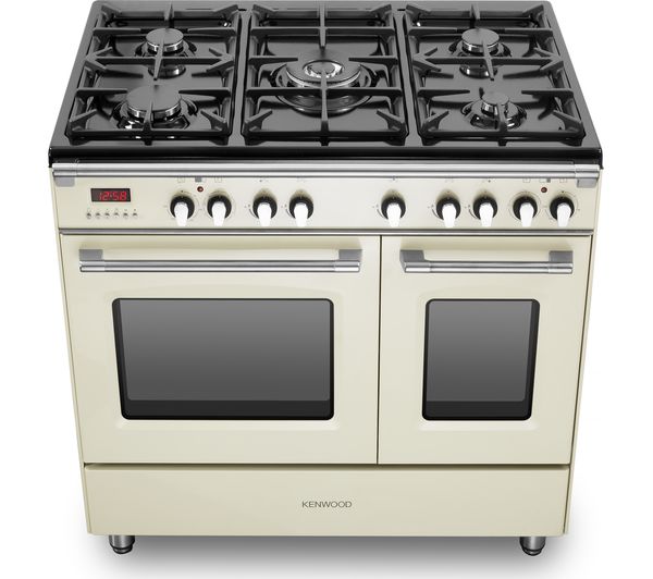 KENWOOD CK435CR 90 cm Dual Fuel Range Cooker - Cream & Stainless Steel