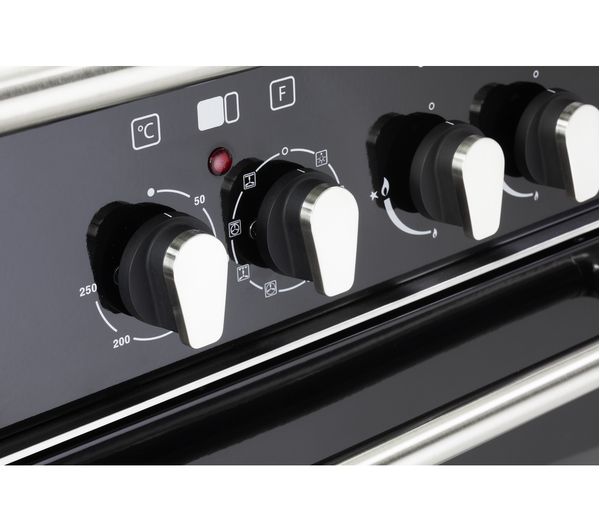KENWOOD CK435BL 90 cm Dual Fuel Range Cooker - Black & Stainless Steel