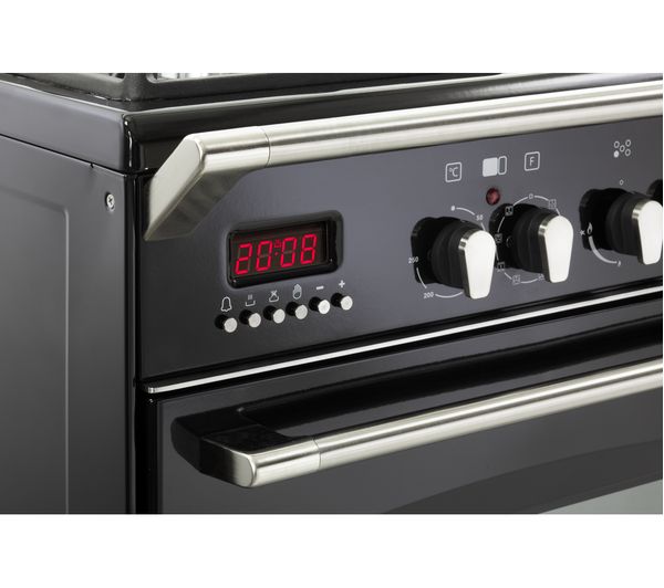 KENWOOD CK435BL 90 cm Dual Fuel Range Cooker - Black & Stainless Steel