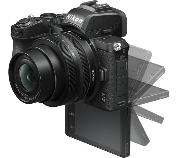 NIKON Z 50 Mirrorless Camera with NIKKOR Z DX 50-250 mm f 4.5-6.3 VR & 16-50 mm f 3.5-6.3 VR Lens
