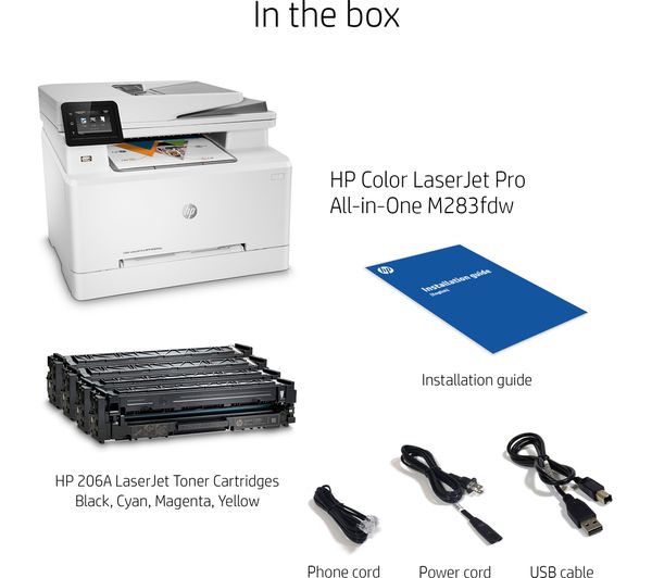 HP Color LaserJet Pro MFP M283fdw AirPrint All-in-One Wireless Laser Printer with Fax