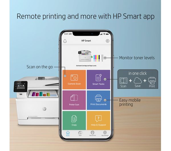 HP Color LaserJet Pro MFP M283fdw AirPrint All-in-One Wireless Laser Printer with Fax