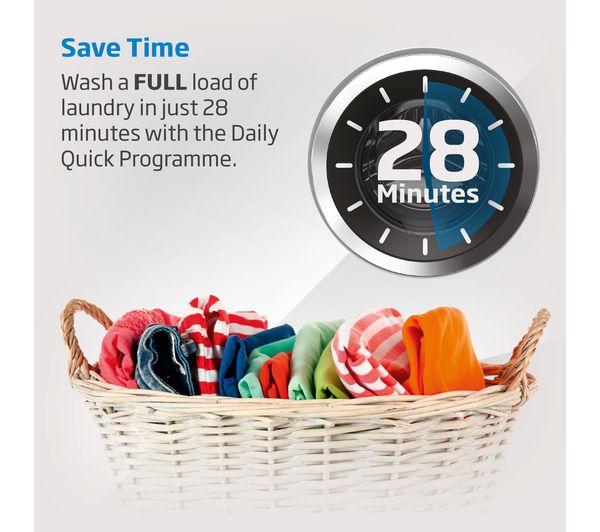 BEKO WDK742421A Bluetooth 7 kg Washer Dryer - Black