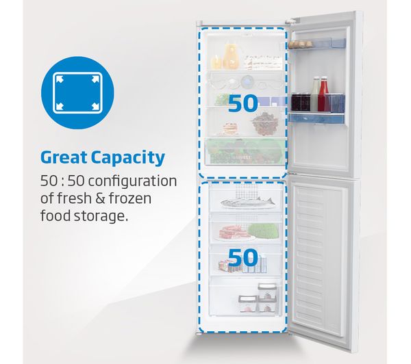BEKO Pro HarvestFresh CXFG3691VA 50 50 Fridge Freezer - Anthracite