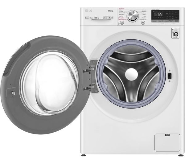 LG EZDispense TurboWash with AI DD V7 F4V710WTSA WiFi-enabled 10.5 kg 1400 Spin Washing Machine - White