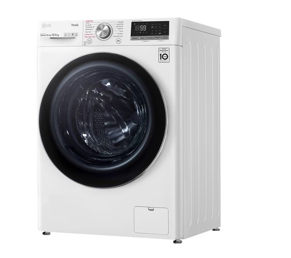 LG EZDispense TurboWash with AI DD V7 F4V710WTSA WiFi-enabled 10.5 kg 1400 Spin Washing Machine - White