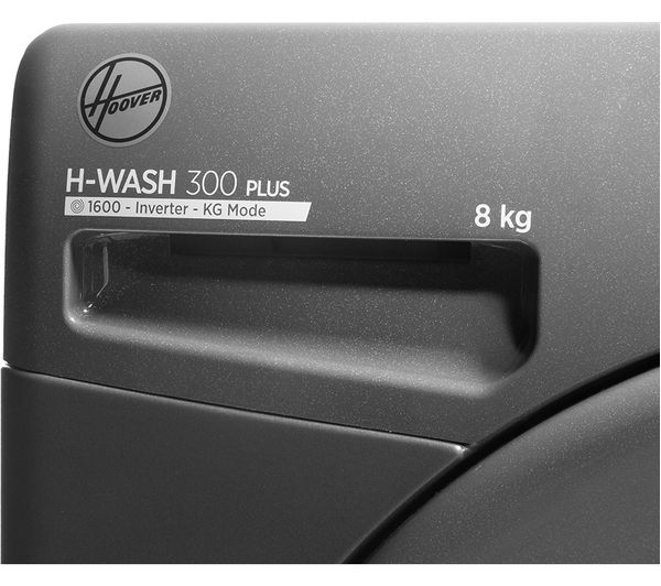 HOOVER H-Wash 300 H3W 68TMGGE 8 kg 1600 Spin Washing Machine - Graphite