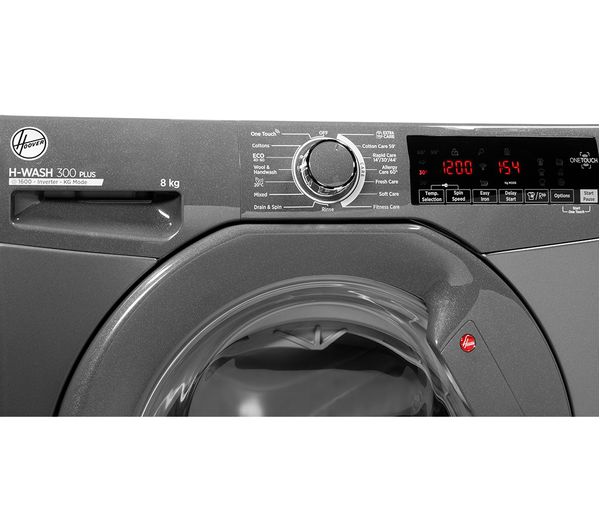 HOOVER H-Wash 300 H3W 68TMGGE 8 kg 1600 Spin Washing Machine - Graphite