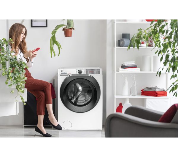 HOOVER H-Wash 500 HDDB 4106AMBC Auto Dosing WiFi-enabled 10 kg Washer Dryer – White