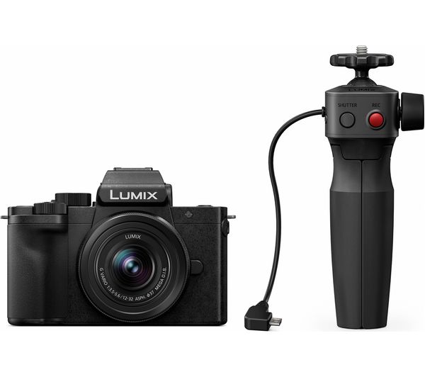 PANASONIC Lumix DC-G100 Mirrorless Camera with G Vario 12-32 mm f 3.5-5.6 Asph. Mega O.I.S. Lens & Tripod Grip