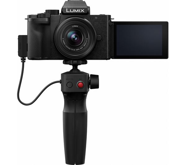 PANASONIC Lumix DC-G100 Mirrorless Camera with G Vario 12-32 mm f 3.5-5.6 Asph. Mega O.I.S. Lens & Tripod Grip