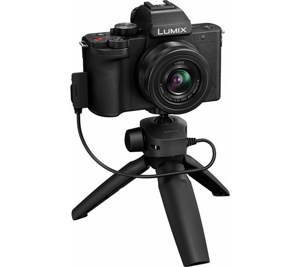 PANASONIC Lumix DC-G100 Mirrorless Camera with G Vario 12-32 mm f 3.5-5.6 Asph. Mega O.I.S. Lens & Tripod Grip