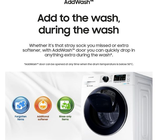 SAMSUNG Series 9 QuickDrive WW90T986DSH S1 WiFi-enabled 9 kg 1600 Spin Washing Machine - White