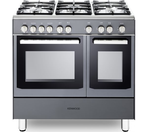 KENWOOD CK407GSL 90 cm Gas Range Cooker - Slate Grey & Chrome