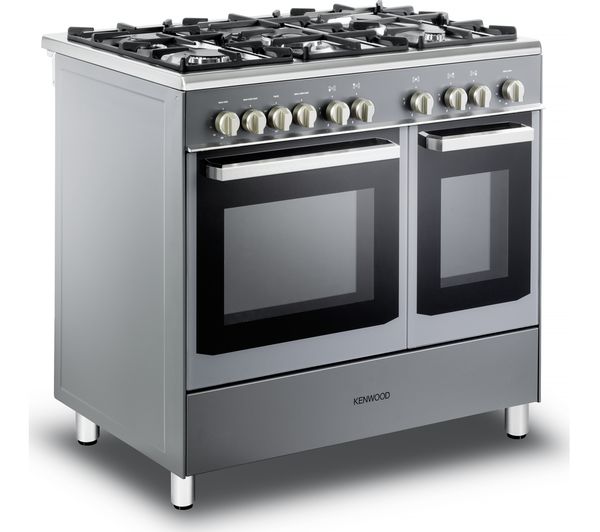 KENWOOD CK407GSL 90 cm Gas Range Cooker - Slate Grey & Chrome