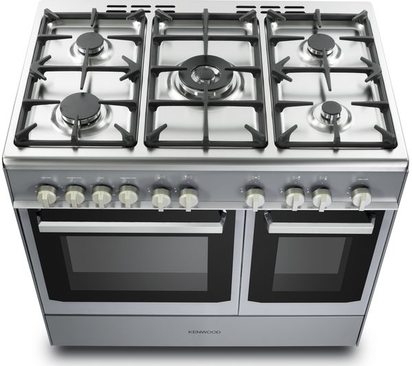 KENWOOD CK407GSL 90 cm Gas Range Cooker - Slate Grey & Chrome