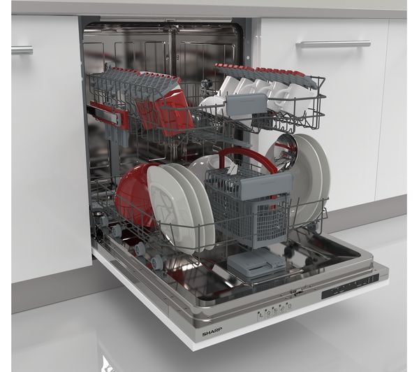 SHARP QW-NI14I47EX-EN Full-size Integrated Dishwasher