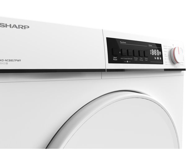 SHARP KD-NCB8S7PW9 8 kg Condenser Tumble Dryer - White