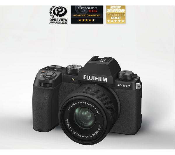 FUJIFILM X-S10 Mirrorless Camera with FUJINON XC 15-45 mm f 3.5-5.6 OIS PZ Lens