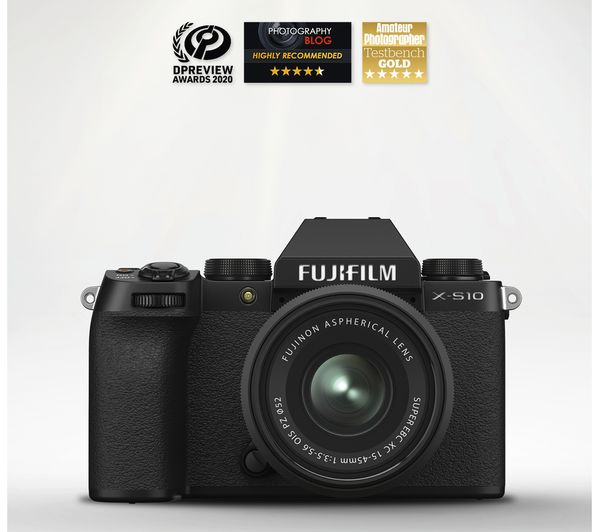 FUJIFILM X-S10 Mirrorless Camera with FUJINON XC 15-45 mm f 3.5-5.6 OIS PZ Lens