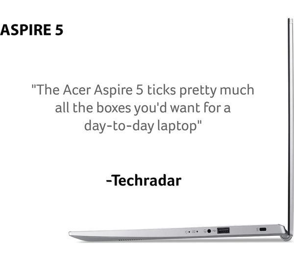 ACER Aspire 5 15.6" Laptop - Intel® Core™ i7 512 GB SSD Silver