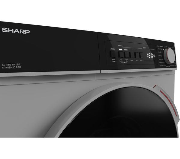 SHARP ES-NDB8144SD-EN 8 kg Washer Dryer - Silver