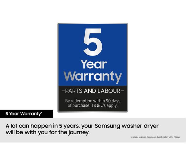 SAMSUNG Series 6 AddWash WD90T654DBN S1 WiFi-enabled 9 kg Washer Dryer - Graphite