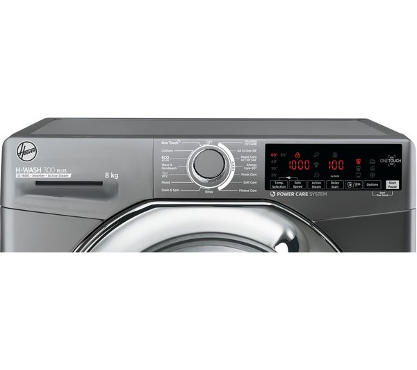 HOOVER H-Wash 300 H3WS68TAMCGE NFC 8 kg 1600 Spin Washing Machine - Graphite