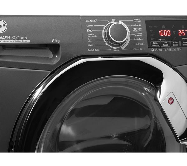 HOOVER H-Wash 300 H3WS68TAMCGE NFC 8 kg 1600 Spin Washing Machine - Graphite