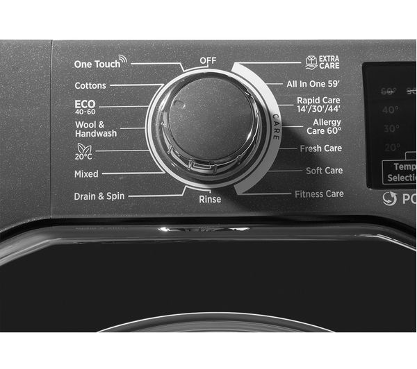 HOOVER H-Wash 300 H3WS68TAMCGE NFC 8 kg 1600 Spin Washing Machine - Graphite