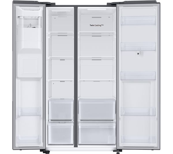 SAMSUNG Family Hub SpaceMax RS6HA8880S9 EU American-Style Smart Fridge Freezer - Matte Stainless