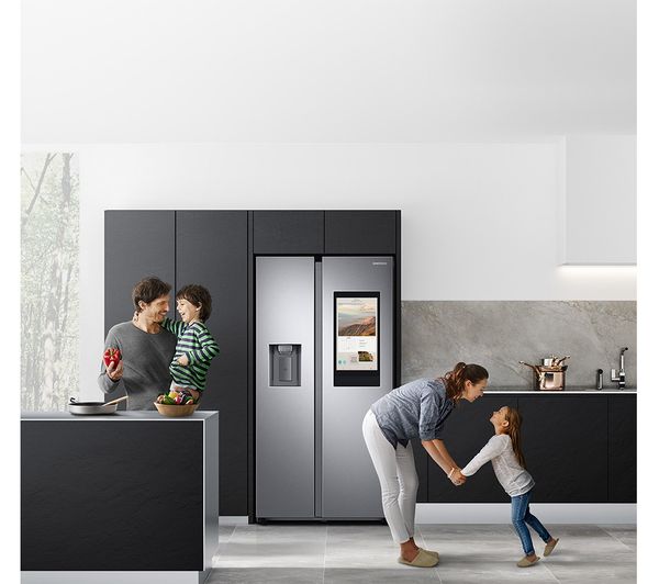 SAMSUNG Family Hub SpaceMax RS6HA8880S9 EU American-Style Smart Fridge Freezer - Matte Stainless
