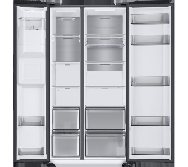 SAMSUNG Series 8 SpaceMax RS68A8840B1 EU American-Style Fridge Freezer - Black Stainless Steel