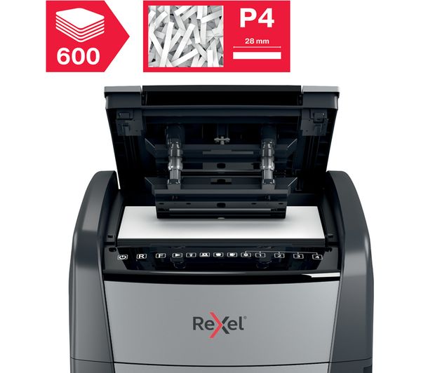 REXEL Optimum AutoFeed+ 600X Cross Cut Paper Shredder