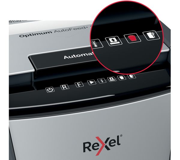REXEL Optimum AutoFeed+ 600X Cross Cut Paper Shredder
