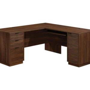 TEKNIK Elstree 5426914 L-Shaped Desk - Spiced Mahogany