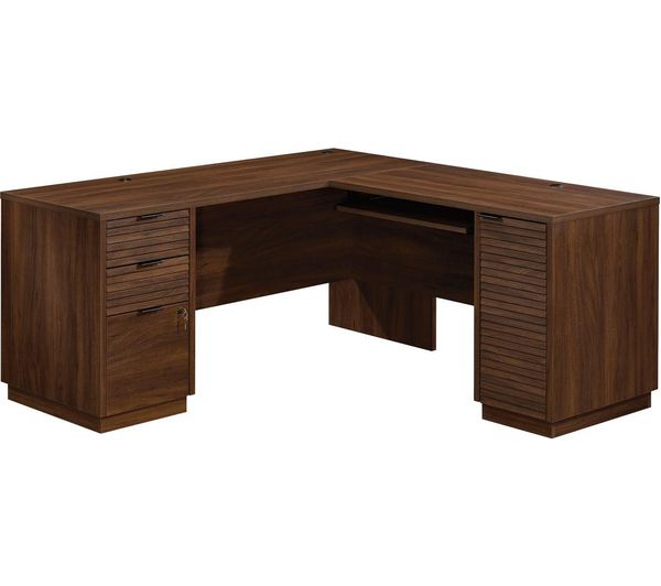 TEKNIK Elstree 5426914 L-Shaped Desk - Spiced Mahogany