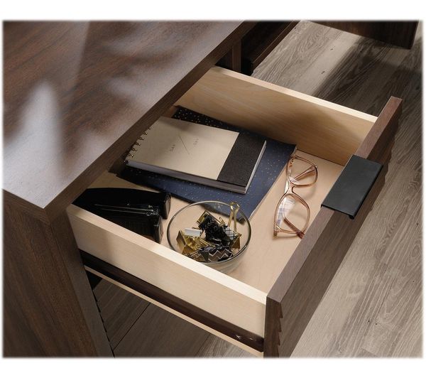 TEKNIK Elstree 5426914 L-Shaped Desk - Spiced Mahogany