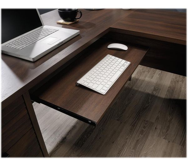 TEKNIK Elstree 5426914 L-Shaped Desk - Spiced Mahogany