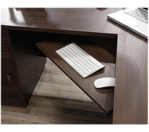 TEKNIK Elstree 5426914 L-Shaped Desk - Spiced Mahogany