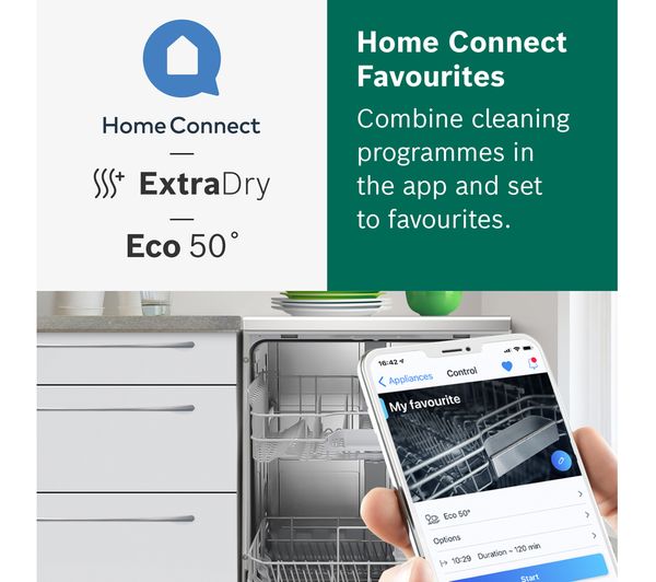 BOSCH Series 2 SMS2ITI41G Full-size WiFi-enabled Dishwasher - Stainless Steel