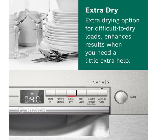 BOSCH Series 2 SMS2ITI41G Full-size WiFi-enabled Dishwasher - Stainless Steel