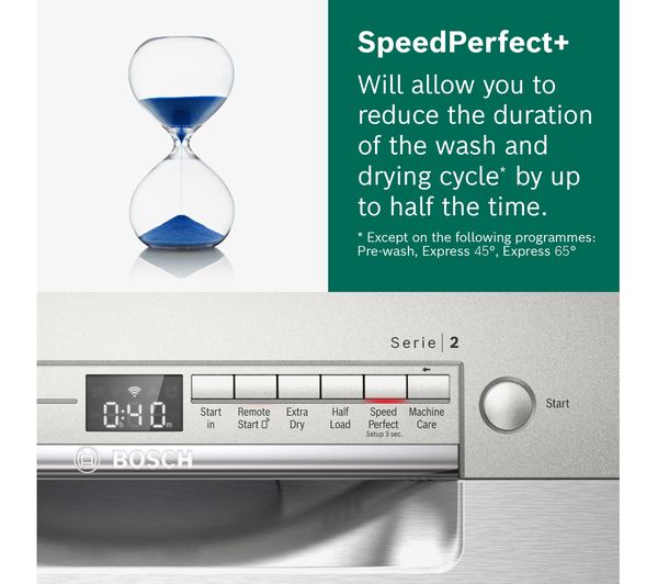 BOSCH Series 2 SMS2ITI41G Full-size WiFi-enabled Dishwasher - Stainless Steel
