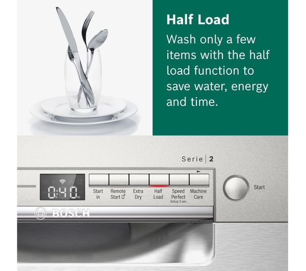 BOSCH Series 2 SMS2ITI41G Full-size WiFi-enabled Dishwasher - Stainless Steel