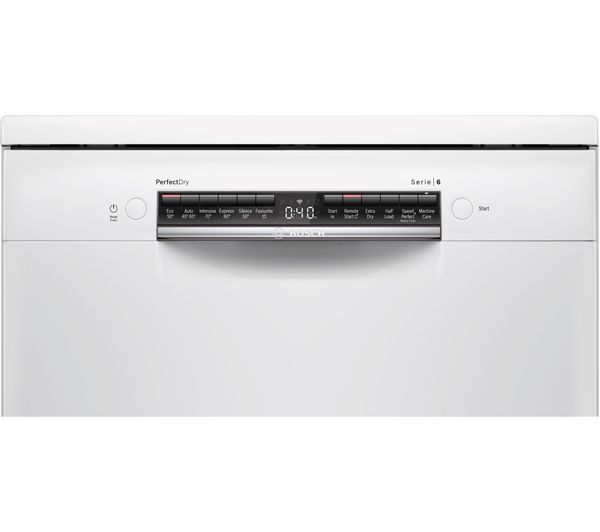 BOSCH Series 6 Perfect Dry SMS6ZCW00G Full-size WiFi-enabled Dishwasher - White