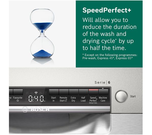 BOSCH Series 6 Perfect Dry SMS6ZCW00G Full-size WiFi-enabled Dishwasher - White